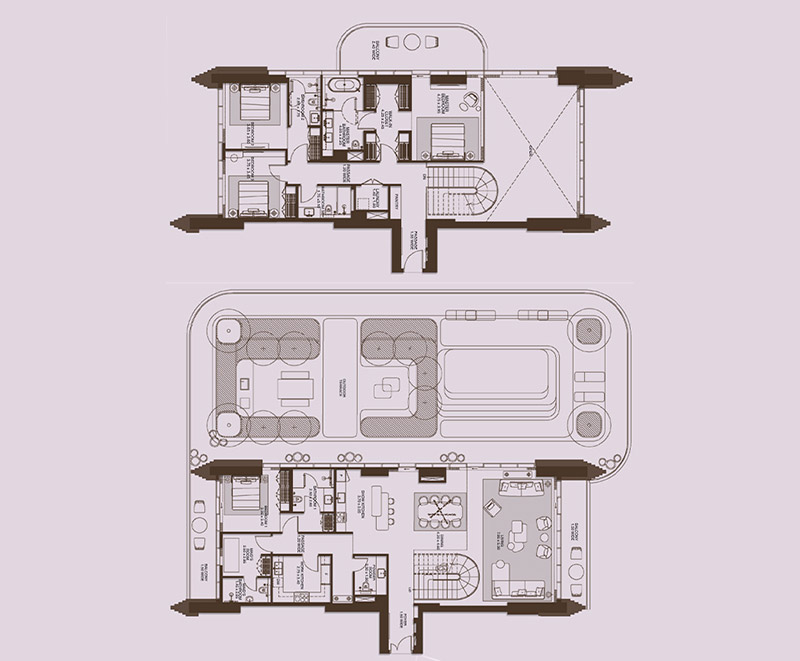 Atelis by Meraas 4 Bedroom Sky Villa Floor Plan